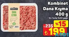 KOMBİNET DANA KIYMA 400 G KOMBİNET DANA KIYMA 400 G